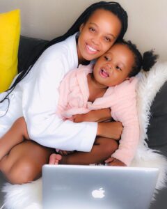 Ntando Duma and daughter Sbahle Mzizi