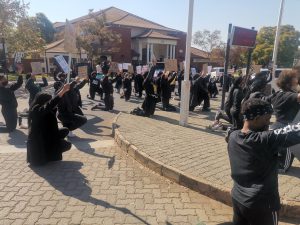 Black girls at St Mary's Diocesan School for Girls in Pretoria are protesting over racial discrimination at the school this morning.