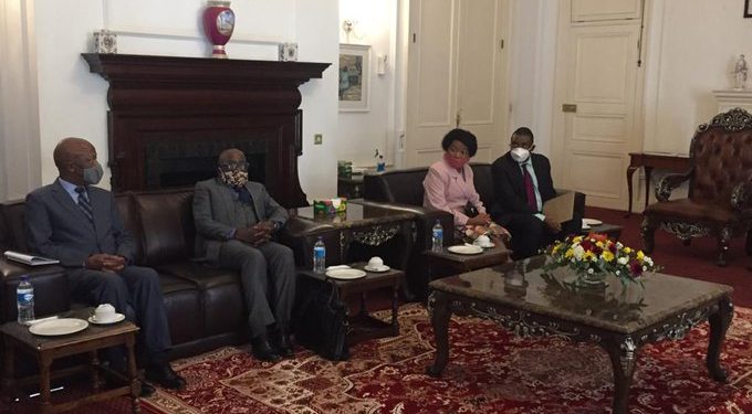 Baleka Mbete and Sydney Mufumadi