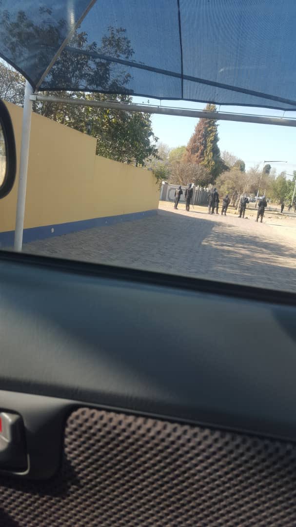 Mtetwa offices riot police