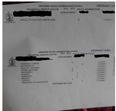 a level results Zimbabwe students prostitution