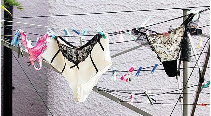 woman keeps losing underwear
