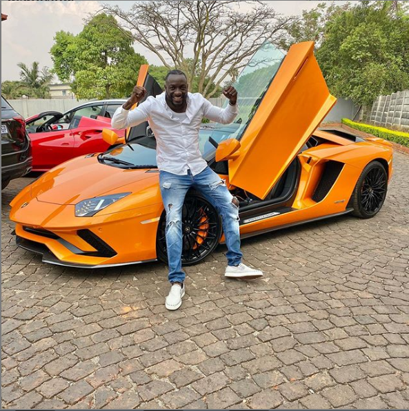 Ginimbi with his Lamborghini