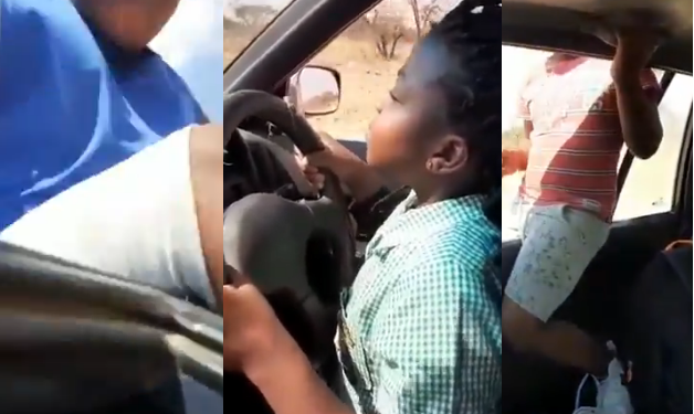 Video: Lebza's father in trouble for teaching minor to drive, while other kids sat on car top
