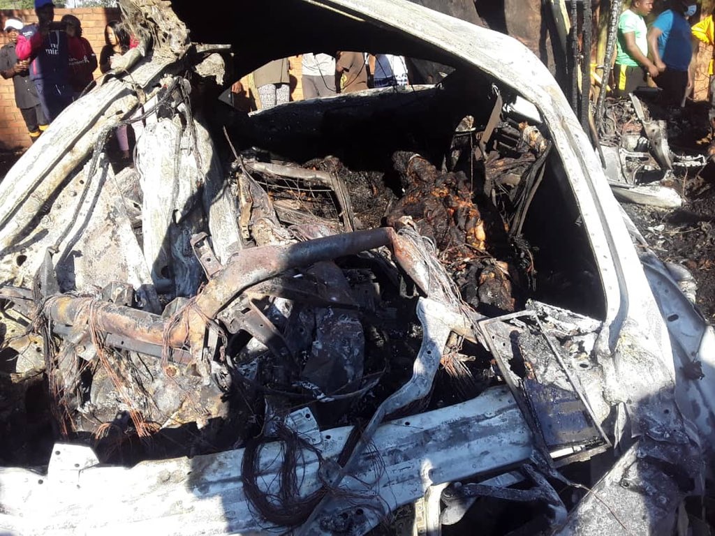 Ginimbi Genius Kadungure’s Rolls Royce burns in accident crash
