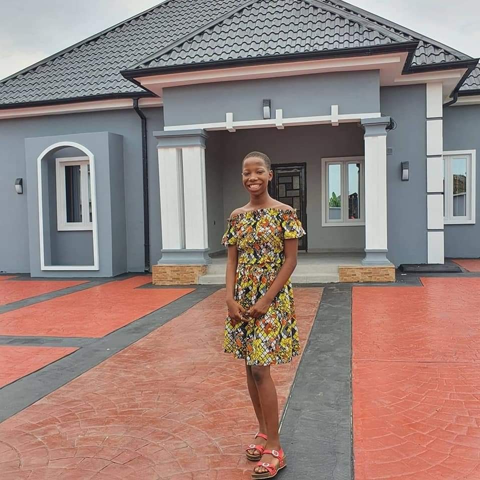In Pics: Nigerian Comedian Emmanuella surprises her mother with a beautiful house