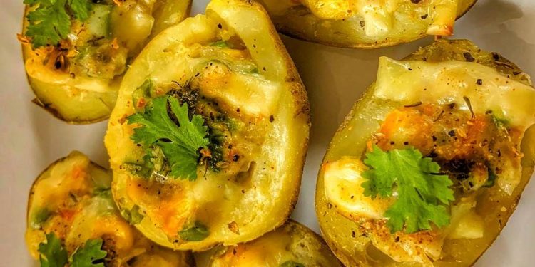 Recipe; Baked Jacket Potatoes And Cheese