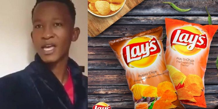 Lay’s Chips ambassador Katlego Maboe bedded a competition winner