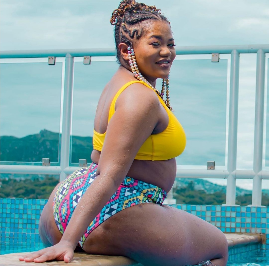 Busiswa in a bikini