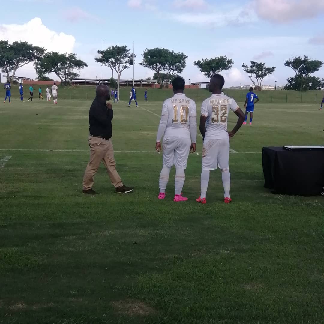 Andile Mpisane waiting to be introduced in a match