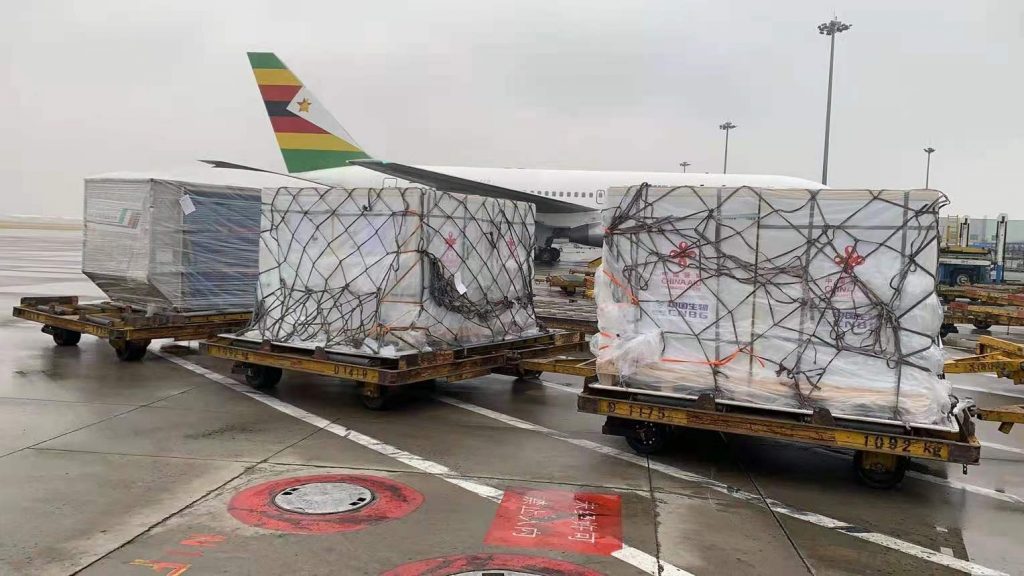 In Pictures: Air Zimbabwe plane loads Covid-19 vaccine for Zimbabwe