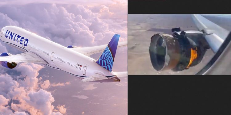 Video; United Airlines Flight 328 engine catches fire while flying