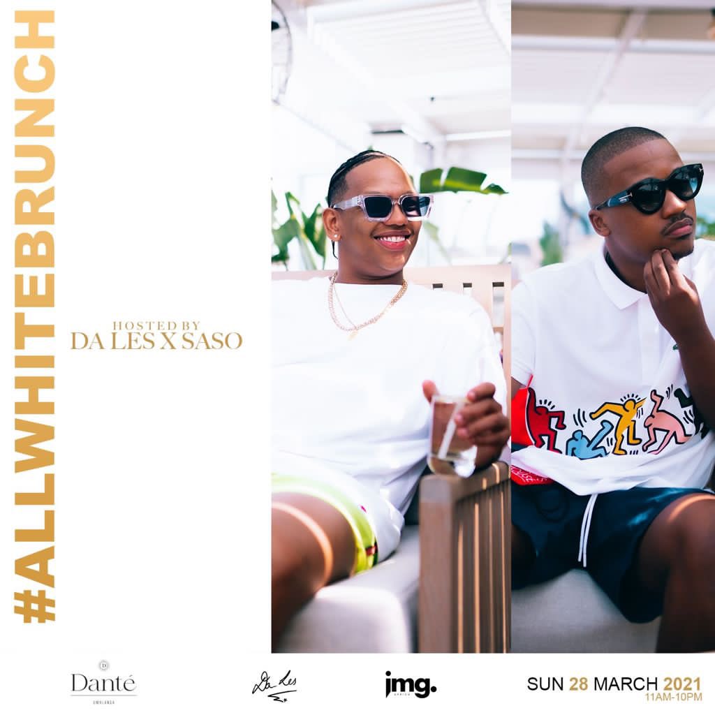 Saso and Da LES' all white party flyer raises eyebrows