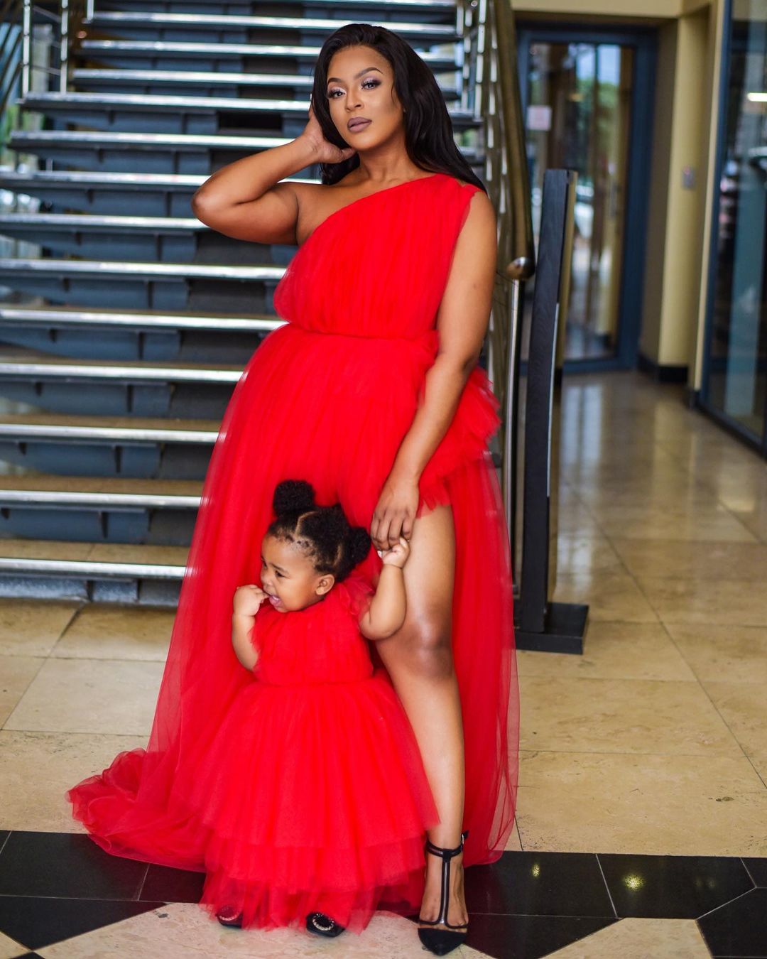 Mzansi celebrities serving cute mommy-daughter goals