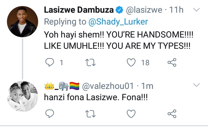 Lasizwe scores his shot on potential boyfriend