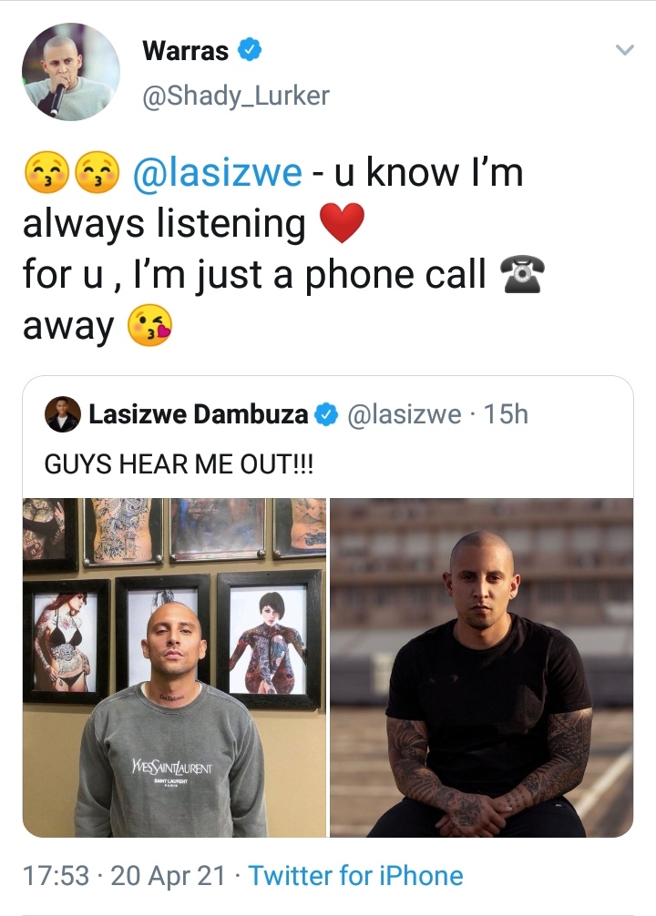 Lasizwe scores his shot on potential boyfriend