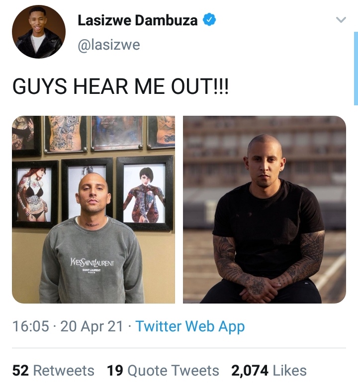 Lasizwe scores his shot on potential boyfriend