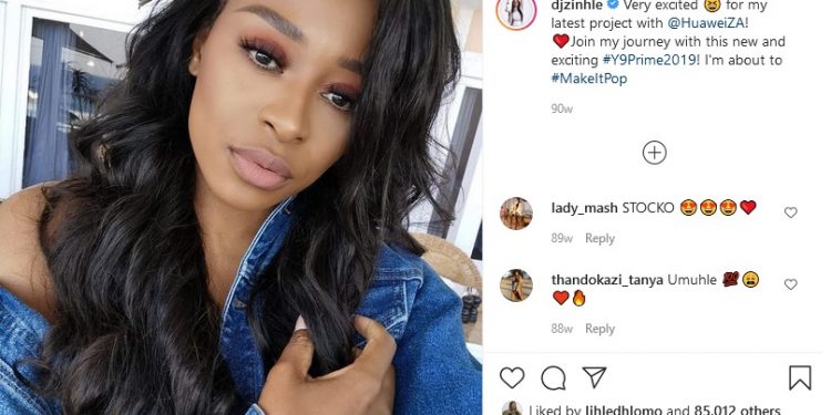Watch; Dj Zinhle 2019 photo hijacks Anele Tembe's funeral tribute video