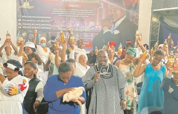 Pictures: Pastor heals congregation with Savanna and Chicken bile
