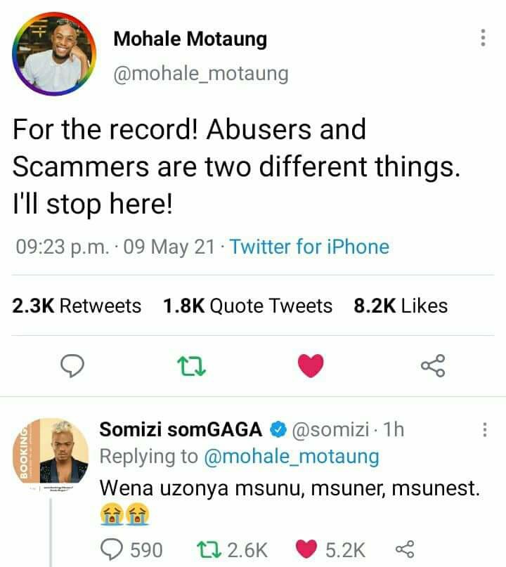 A look at Somizi and Mohale Twitter war that got Mzansi talking