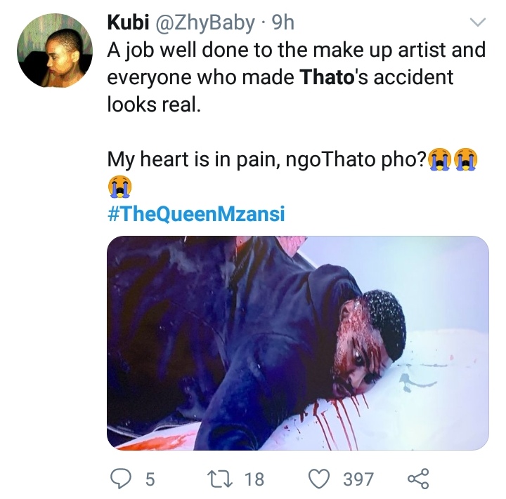 Mzansi hails Thato’s acting performance on The Queen despite his unfortunate demise