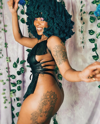 Pictures: Top musician Moonchild Sanelly shows off her body art