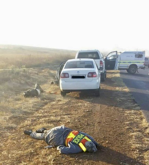 Car hijacking gone wrong as gang dressed in police uniform is killed after a shootout with the police