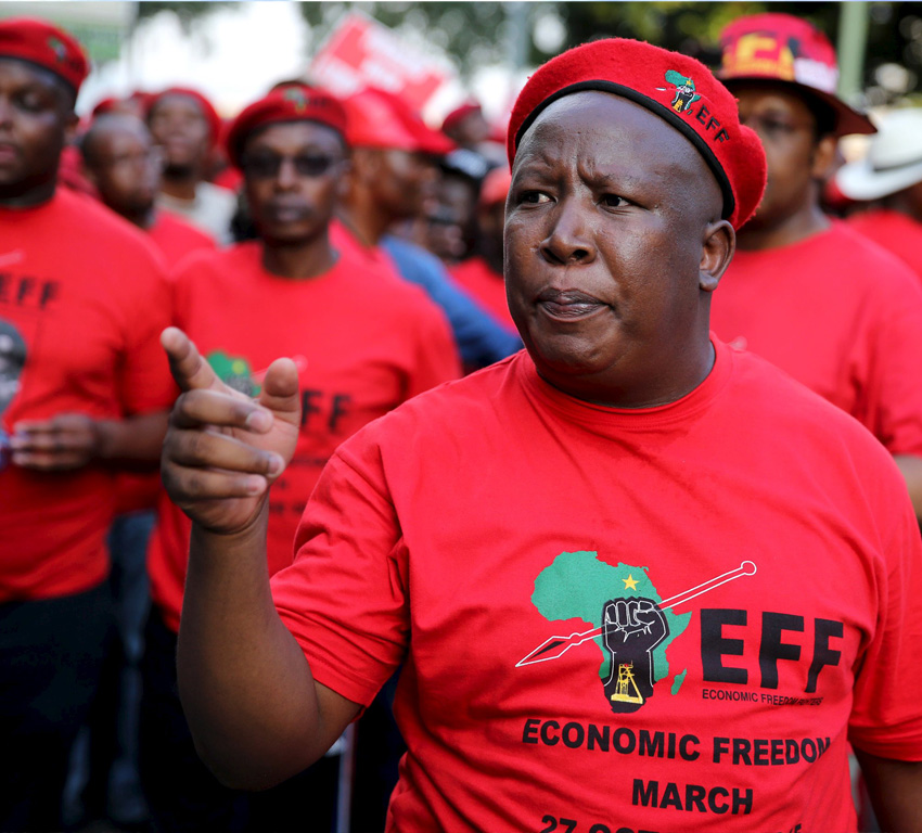 ‘Zweli Mkhize and the President gave us sparkling water as vaccine’ Julius Malema says