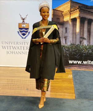 Pictures: Beauty with brains, Miss South Africa 2020 Shudufhadzo graduates with flying colors