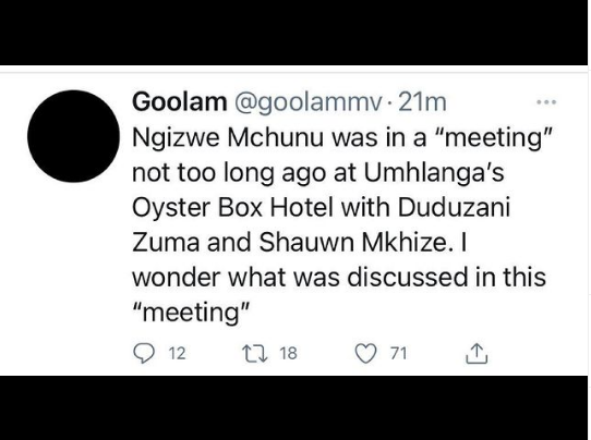 Shauwn Mkhize rubbishes claims that she was in a private meeting with Ngizwe Mchunu and Duduzane Zuma