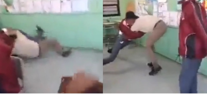 Video: Teacher and student fistfight in classroom flood social media