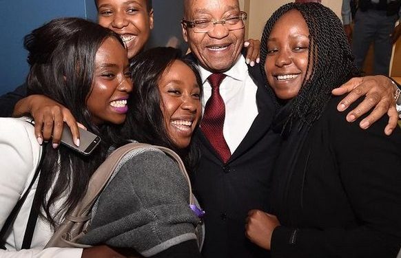 Former President Jacob Zuma and his daughaters