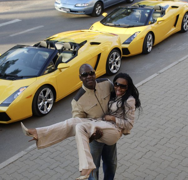 Khanyi Mbau and Mandla Mthembu