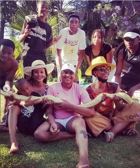 Letoya Makhene and family