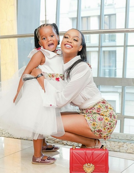 Ntando Duma and daughter Sbahle Mzizi