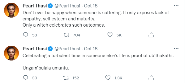 Pearl Thusi's tweet