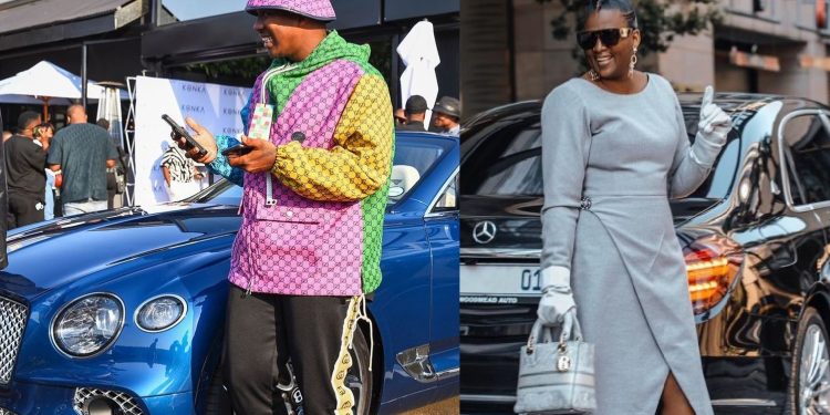 Shauwn Mkhize and Andile Mpisane cars