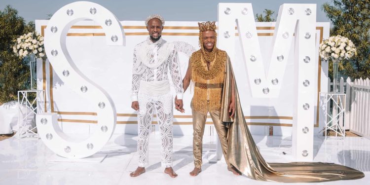 Somizi and Mohale during their wedding - Source: Instagram