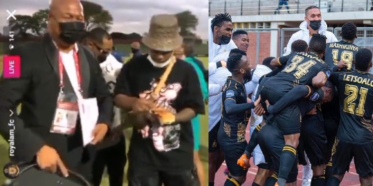 Video MamMkhize showers Royal AM players with R300k cash after 2-1 win against Maritzburg United