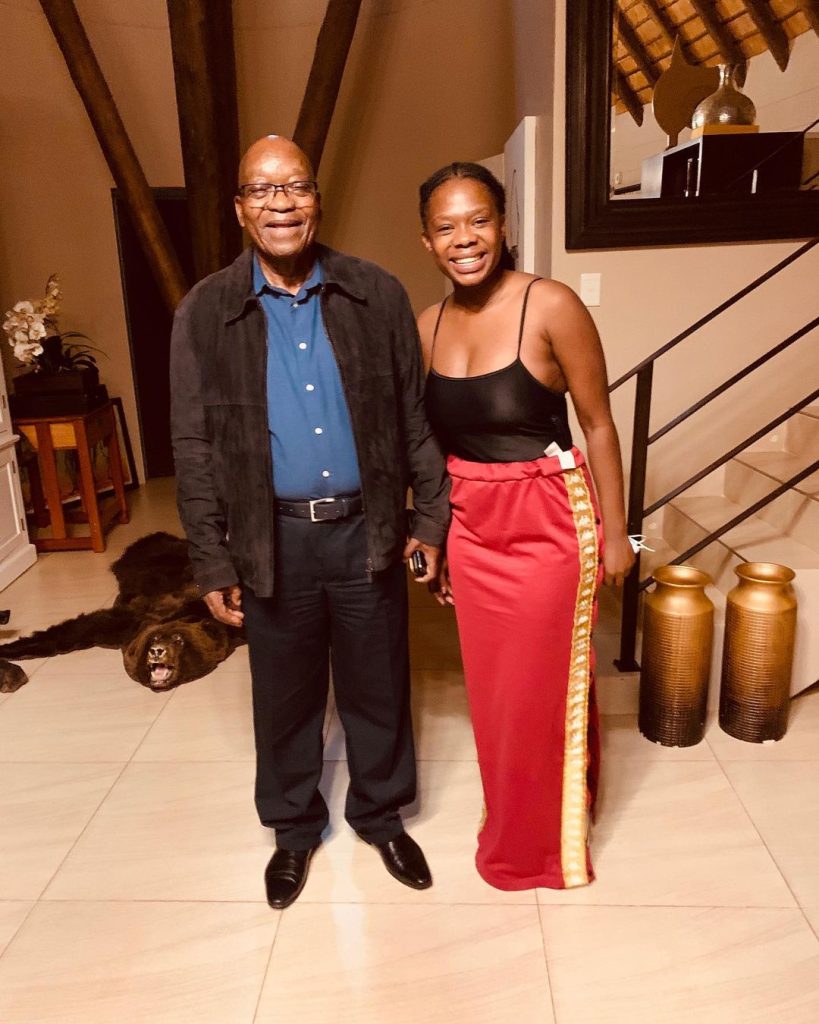 Noxolo Mathula and President Jacob Zuma