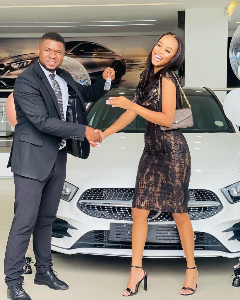 In Pictures: Actress Ntando Duma buys herself a luxurious car