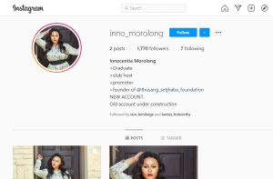 Inno Morolong new account-Image Source(Instagram)