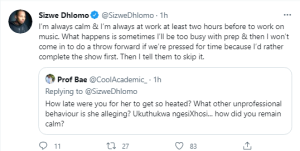 Sizwe Dhlomo tweets-Image Source(Instagram)