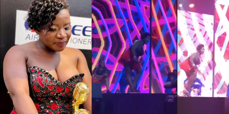 Makhadzi with her AFRIMA award