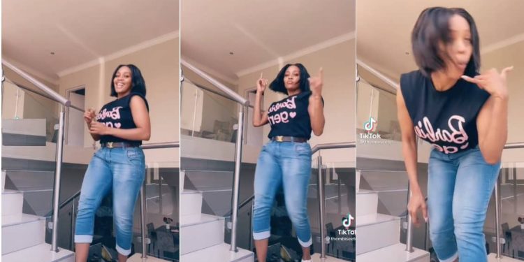 Thembi Seete dancing