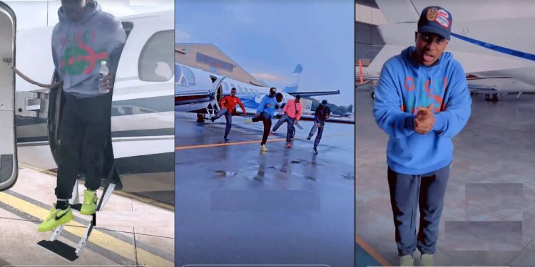 Watch: Andile Mpisane shows off private jet, lands in Durban to celebrate with Shauwn Mkhize