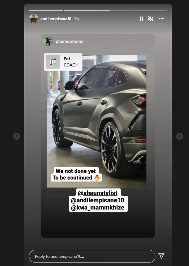 Andile Mpisane's Lamborghini Urus