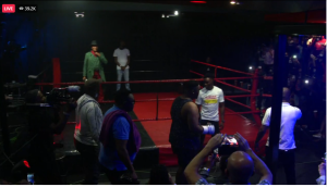 Slik Talk goes to the boxing ring during the match vs Cassper Nyovest