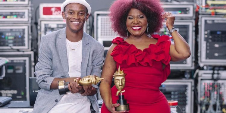 Sannah Mchunu and Sicelo Buthelezi at Royal Soapie Awards Ceremony