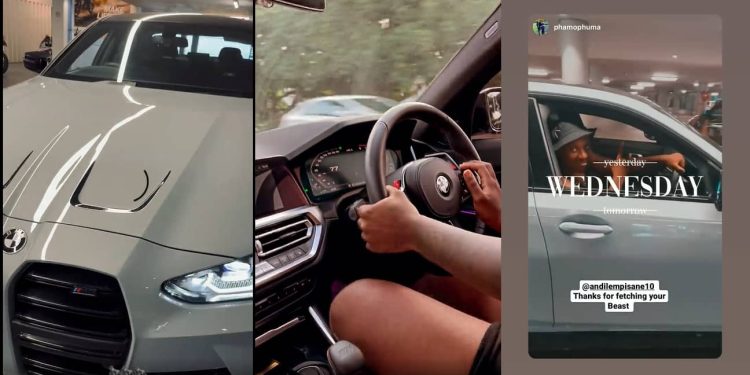 Andile Mpisane buys latest luxury car, takes wife Tamia on a speed ride (watch video)